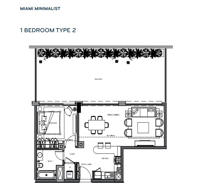 Loci-Miami Minimalist-1 bed Type 2